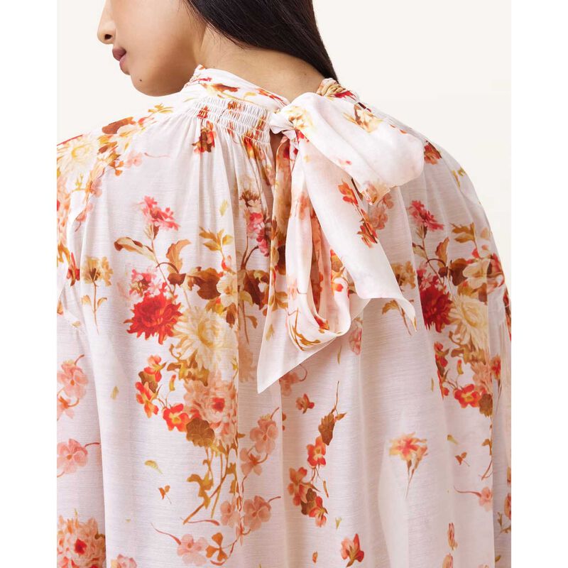 AllSaints Pearla High Neck Floral Print Top image number 2